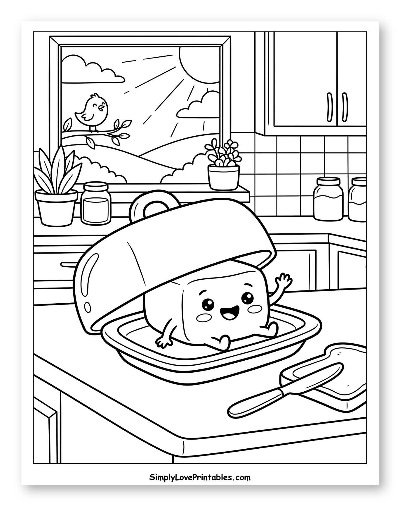 Cheerful Butter in a Sunny Kitchen