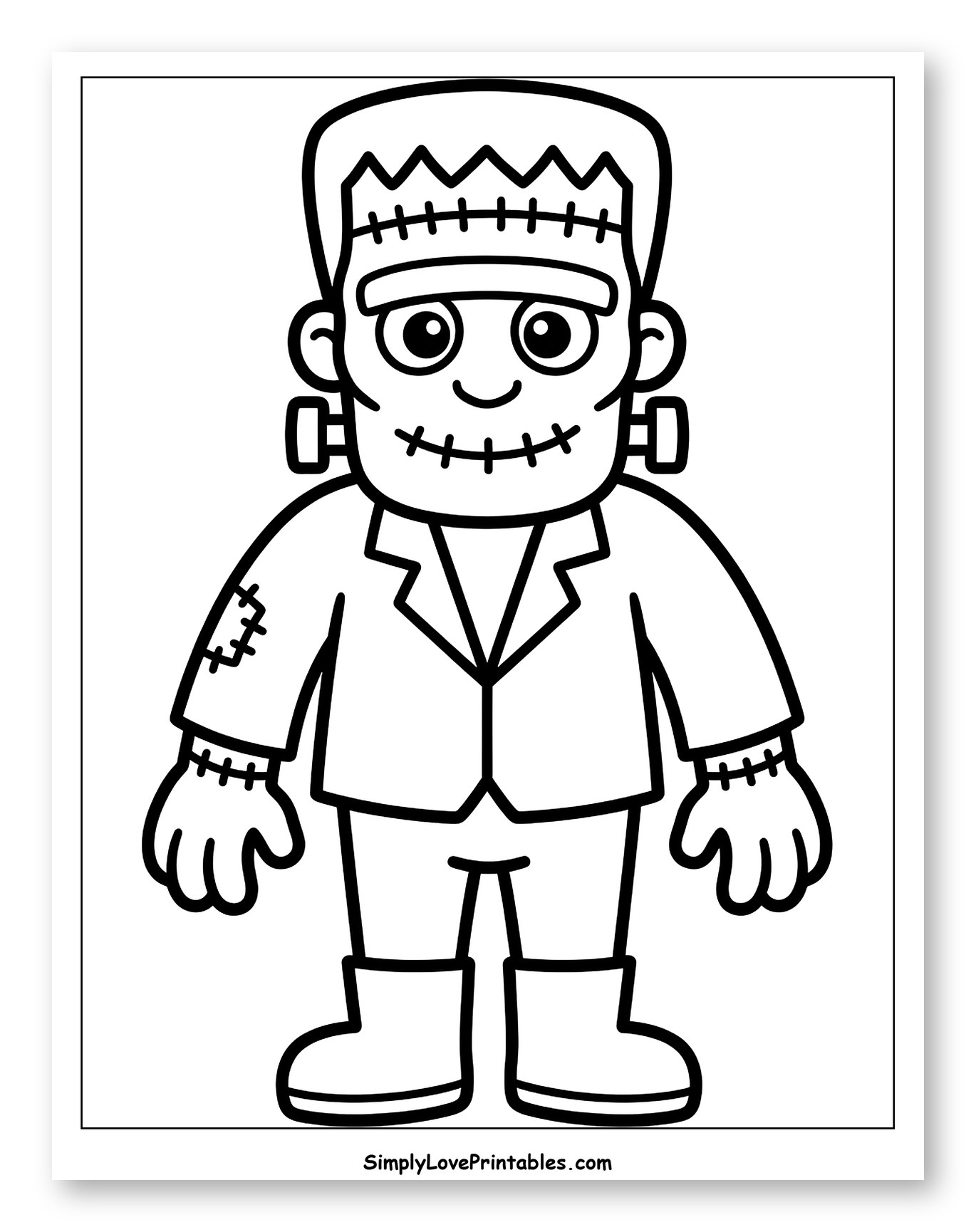 Cheerful Cartoon Frankenstein Monster