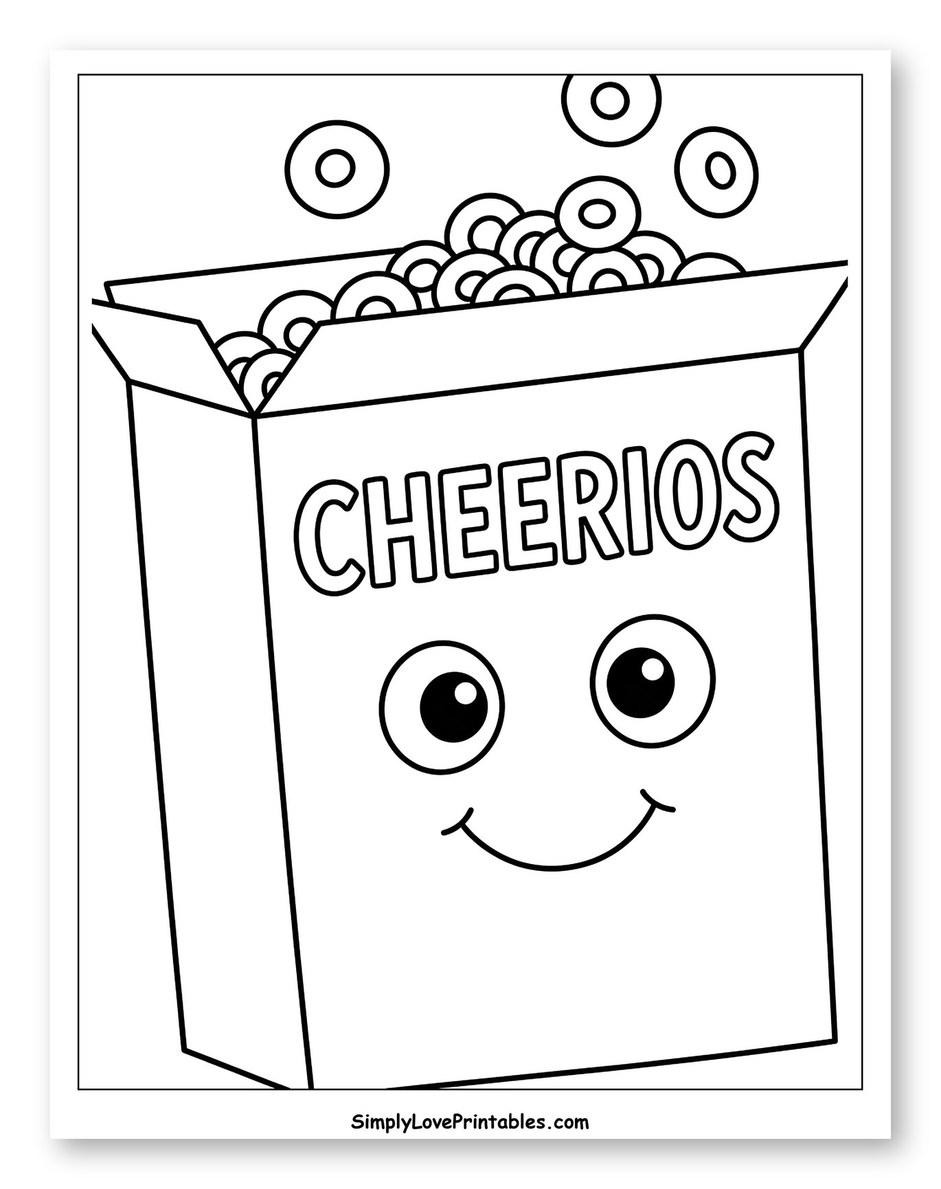 Cheerful Cereal Box Full of Cheerios