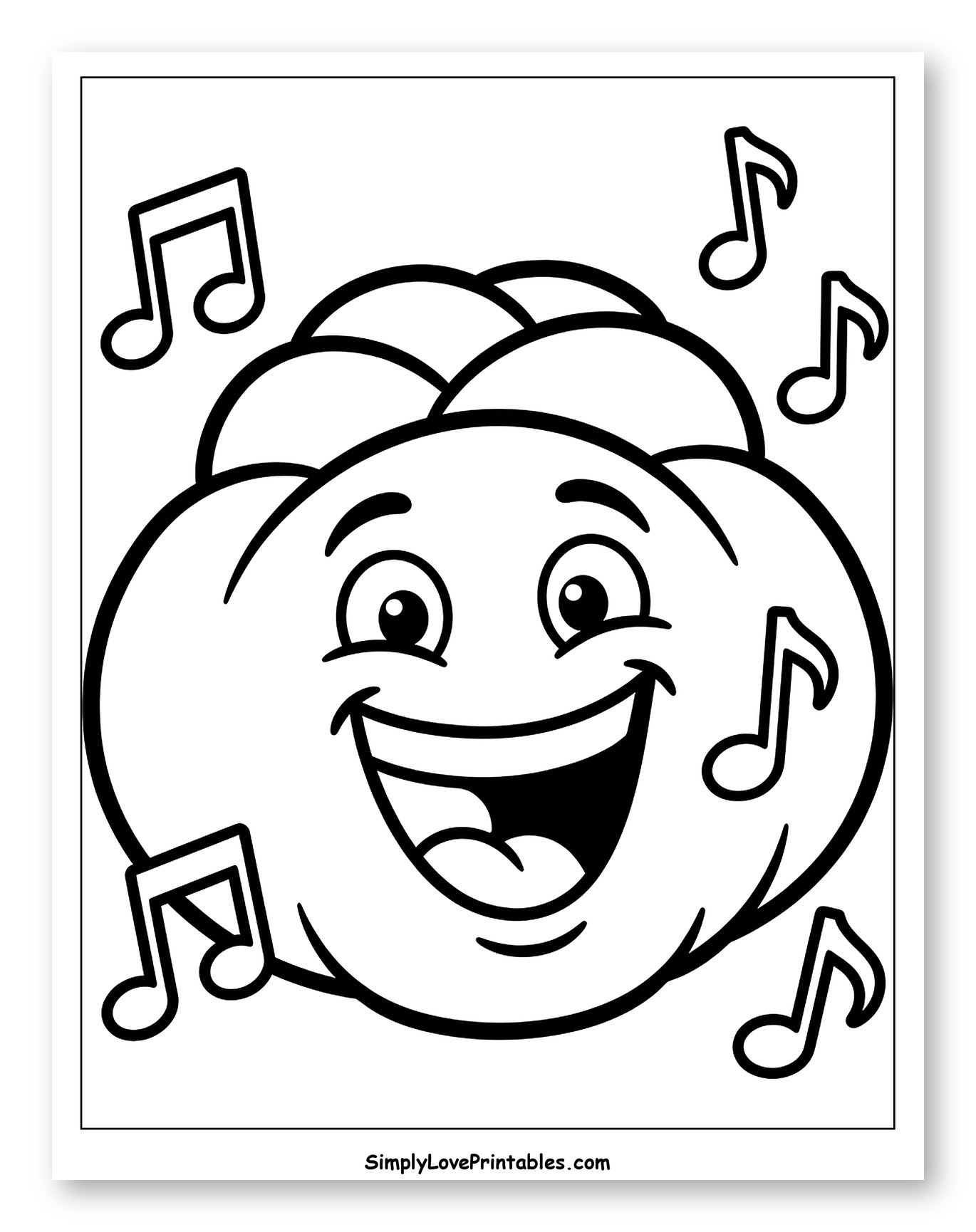 Cheerful Loaf of Bread with Music Notes