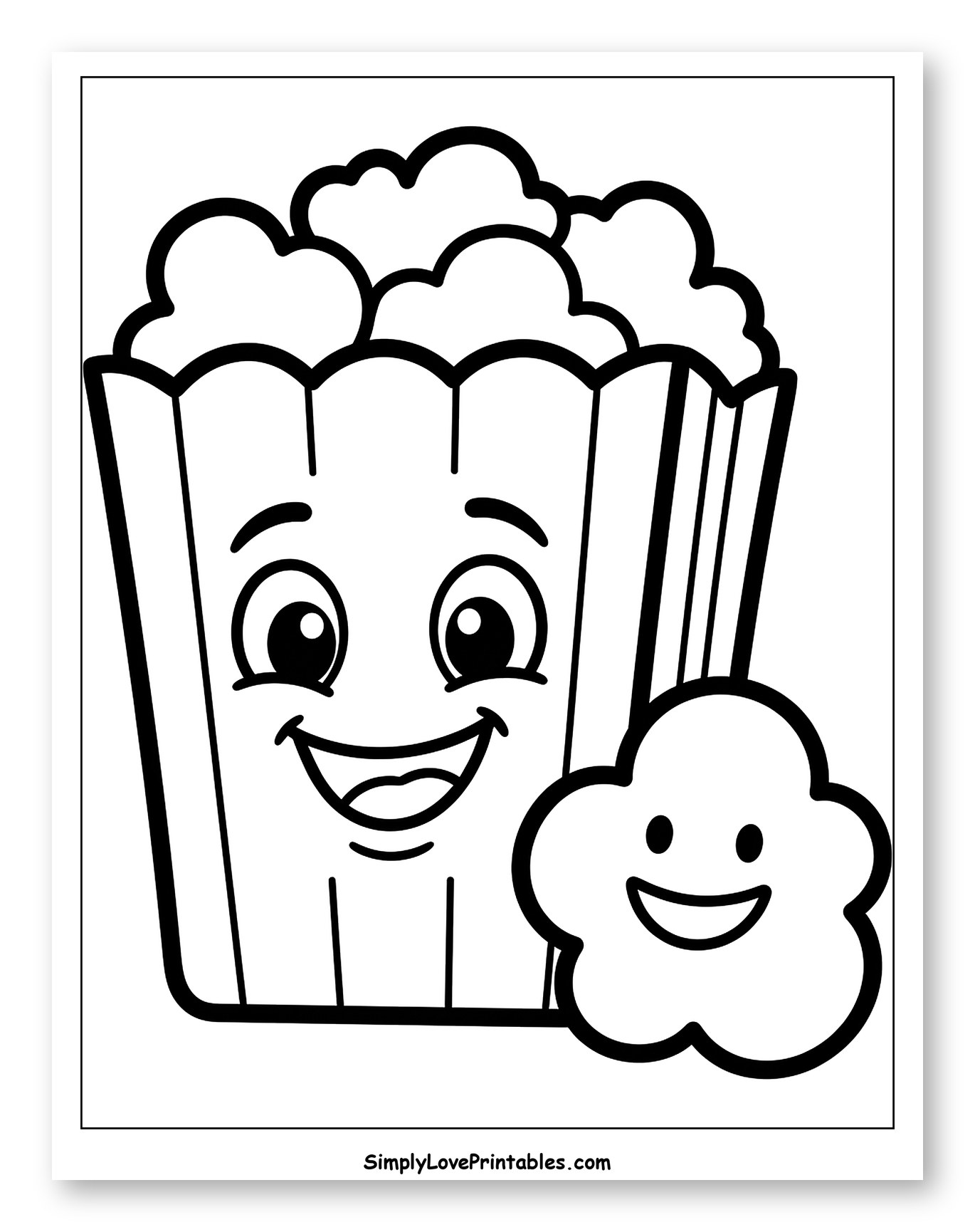Cheerful Popcorn Bucket and Little Popcorn