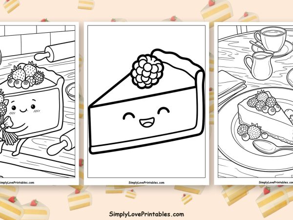 Cheesecake coloring pages featured image