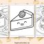 Cheesecake coloring pages featured image