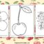 Cherry coloring pages featured image