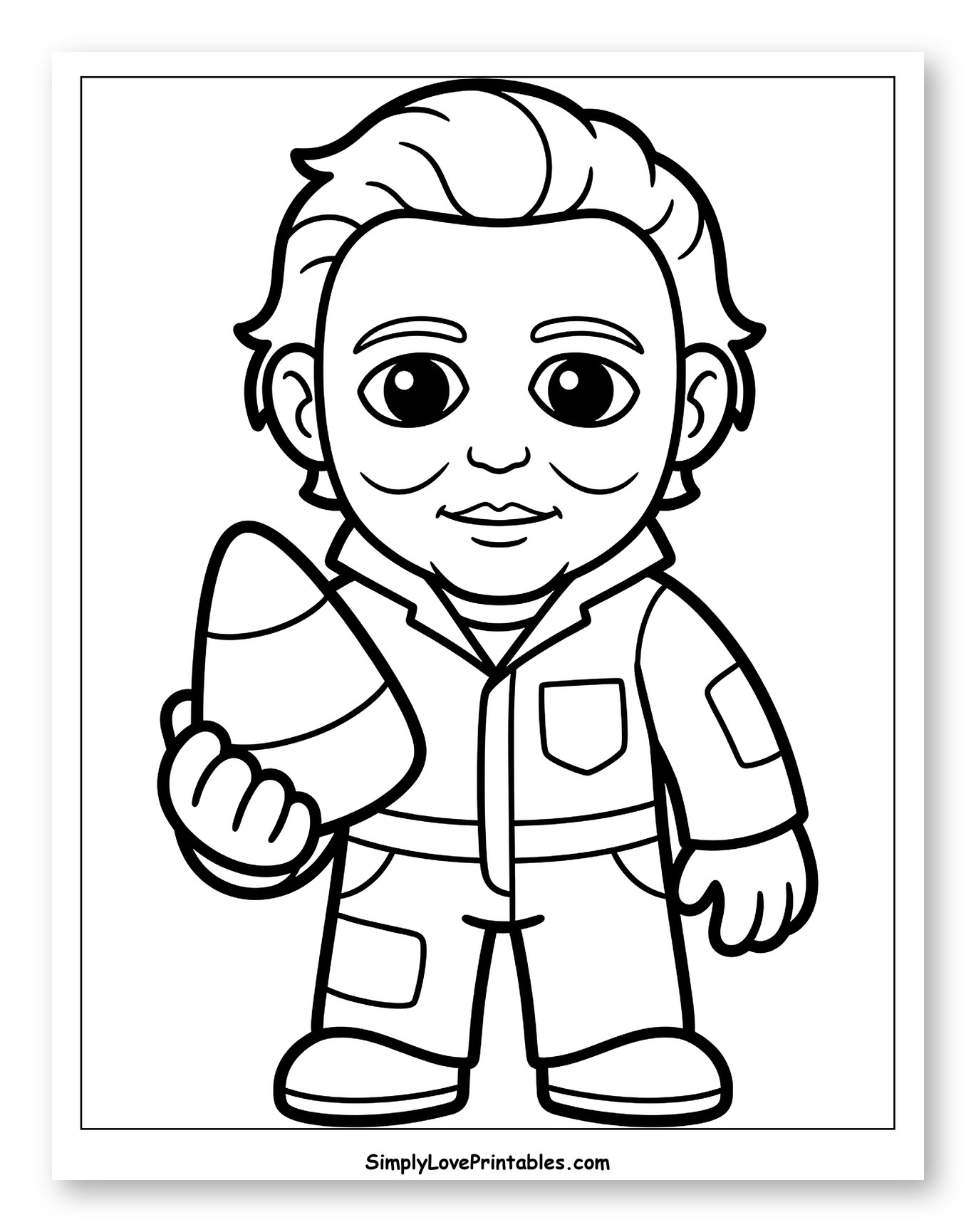 Chibi Michael Myers Holding Candy Corn