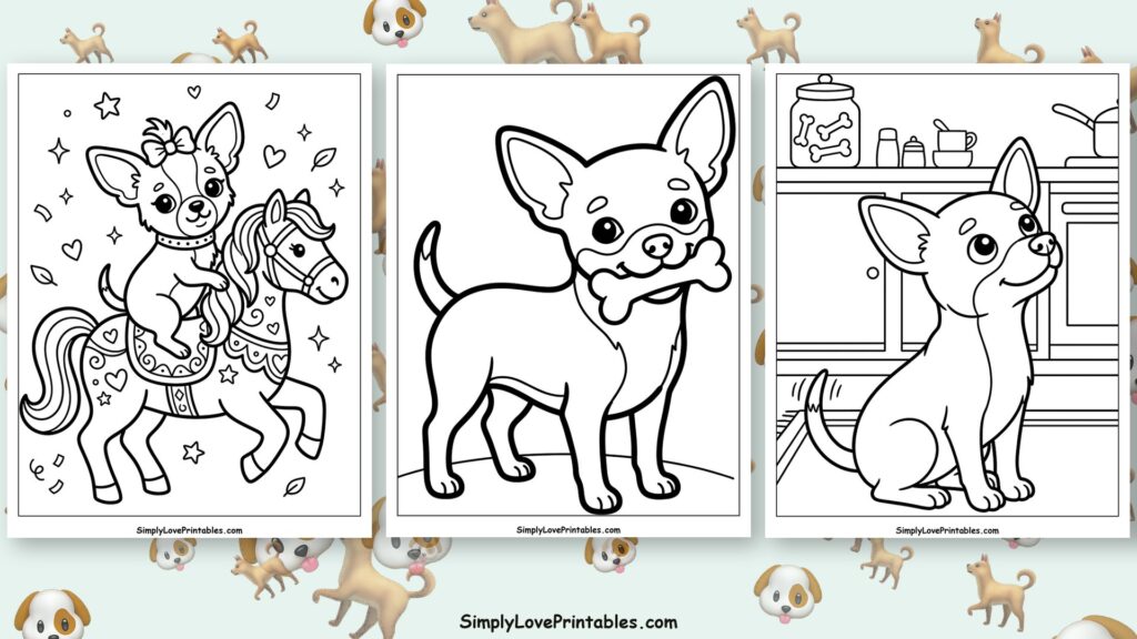 Chihuahua coloring pages featured image