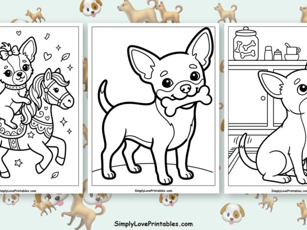 Chihuahua coloring pages featured image