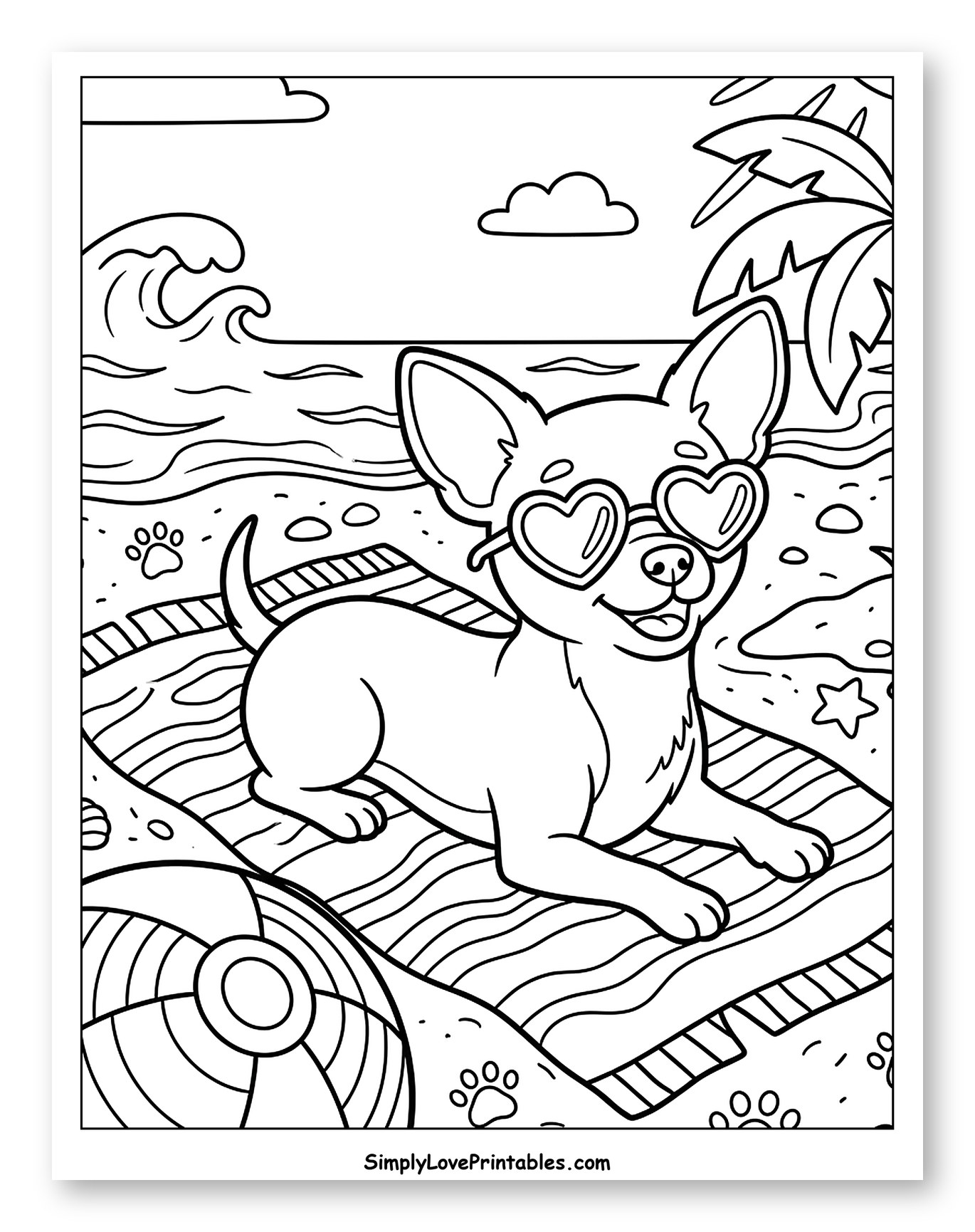 Chihuahua Enjoying a Sunny Beach Day