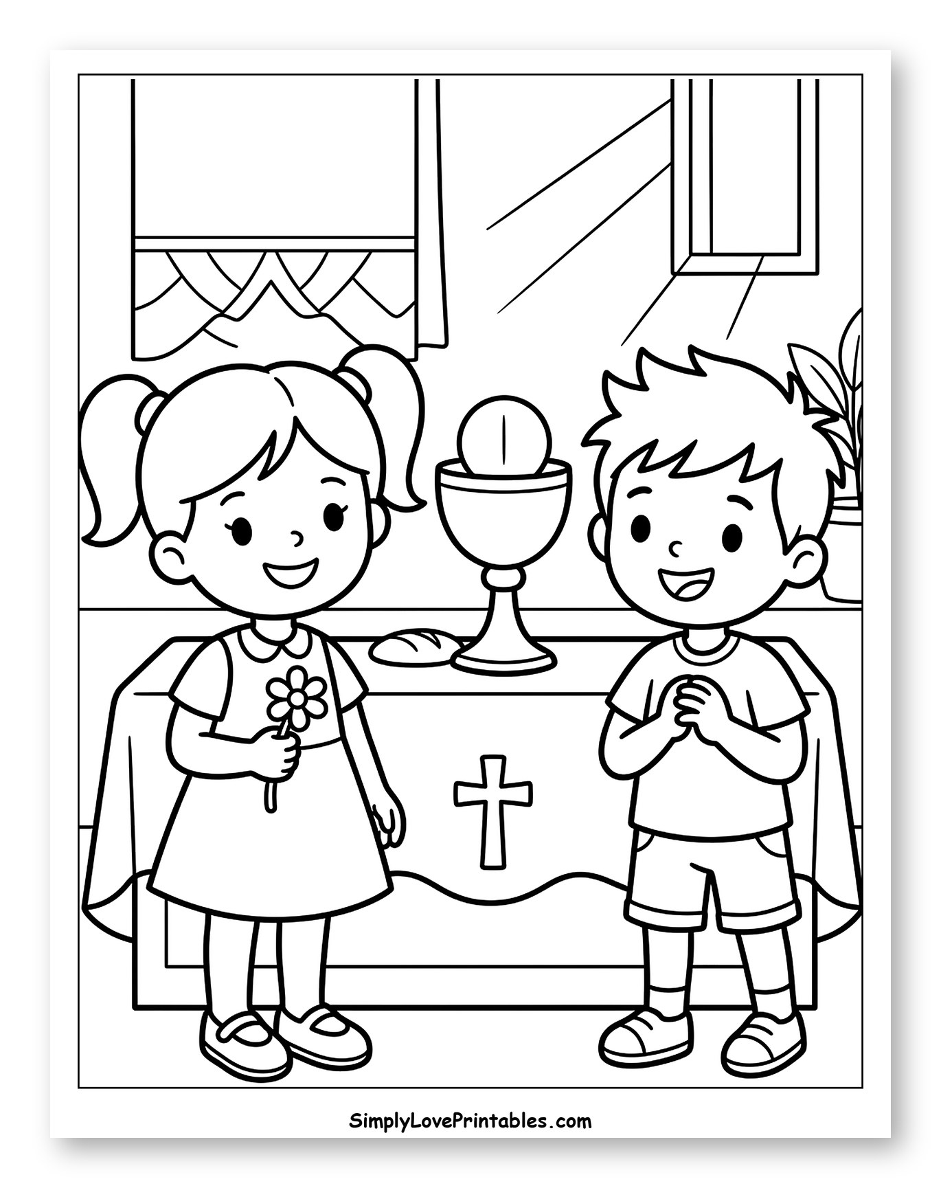 Children at First Communion Ceremony