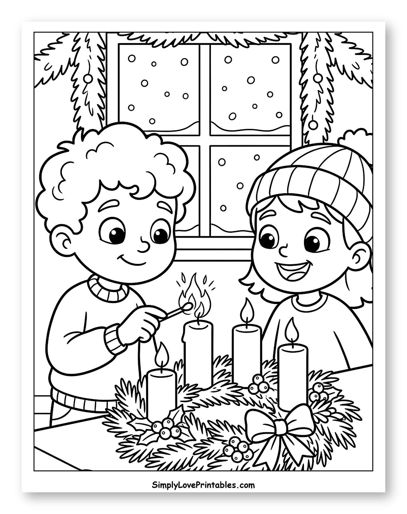 Children Lighting Advent Candles