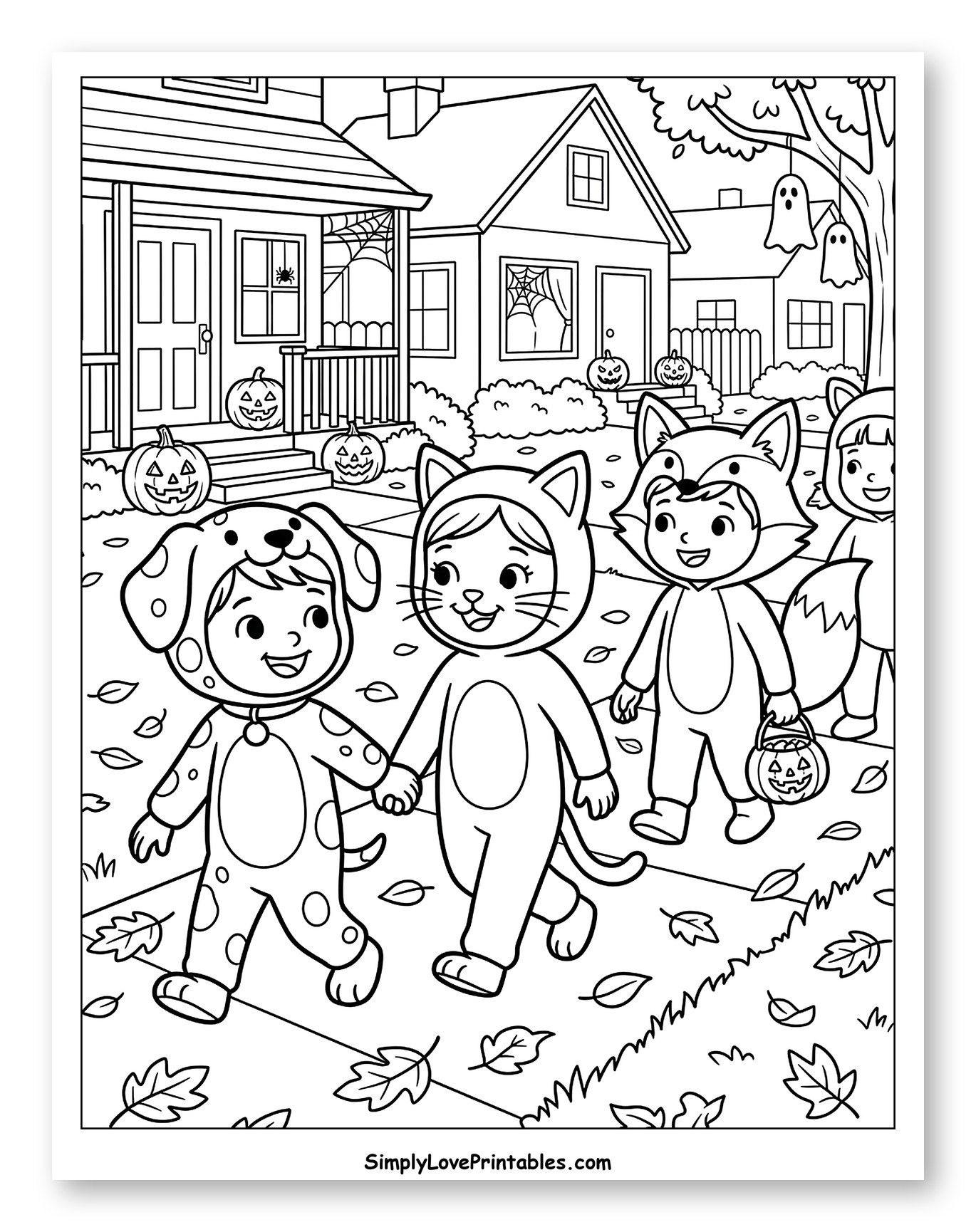 Children Trick-or-Treating on Halloween