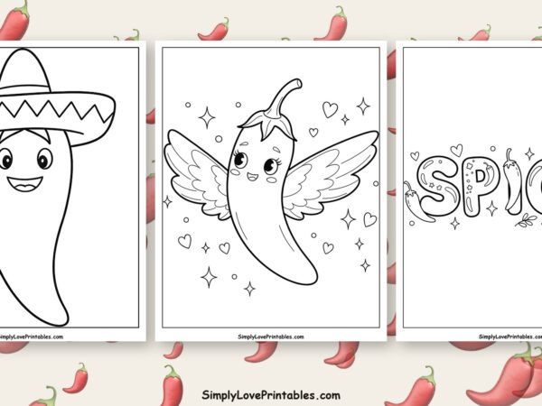 chilli coloring pages featured image