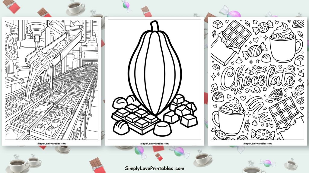 chocolate coloring pages featured image