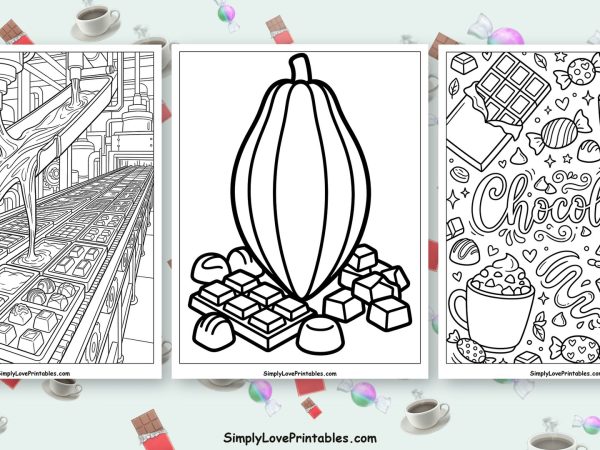chocolate coloring pages featured image