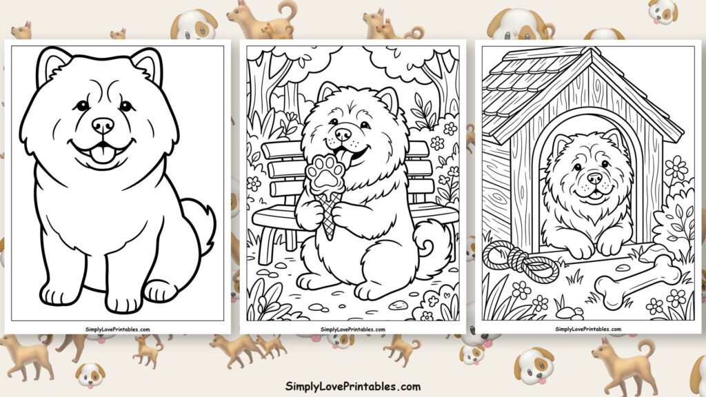 Chow Chow coloring pages featured image