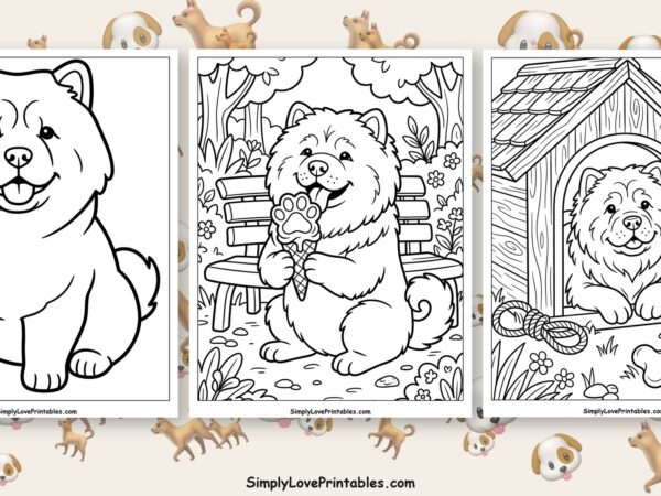 Chow Chow coloring pages featured image