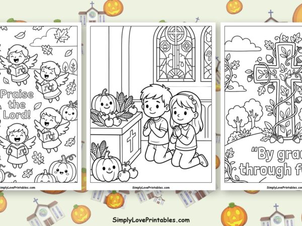 christian halloween coloring pages featured image