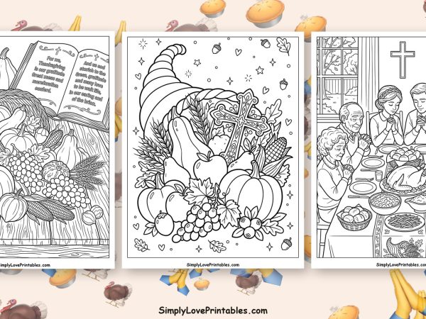 Christian Thanksgiving coloring pages featured image