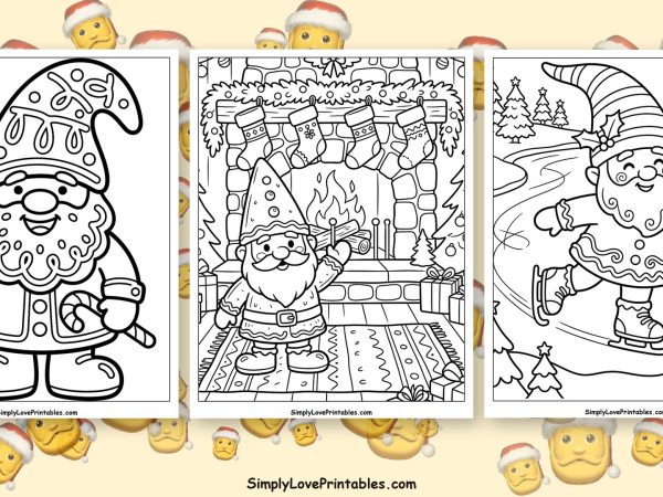 Christmas gnome coloring pages featured image