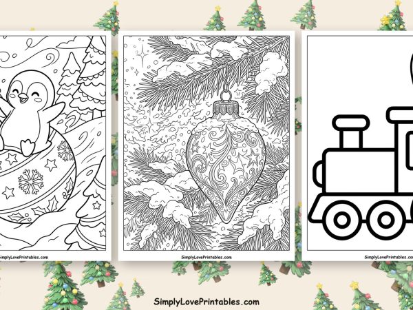 Christmas ornament coloring pages featured image