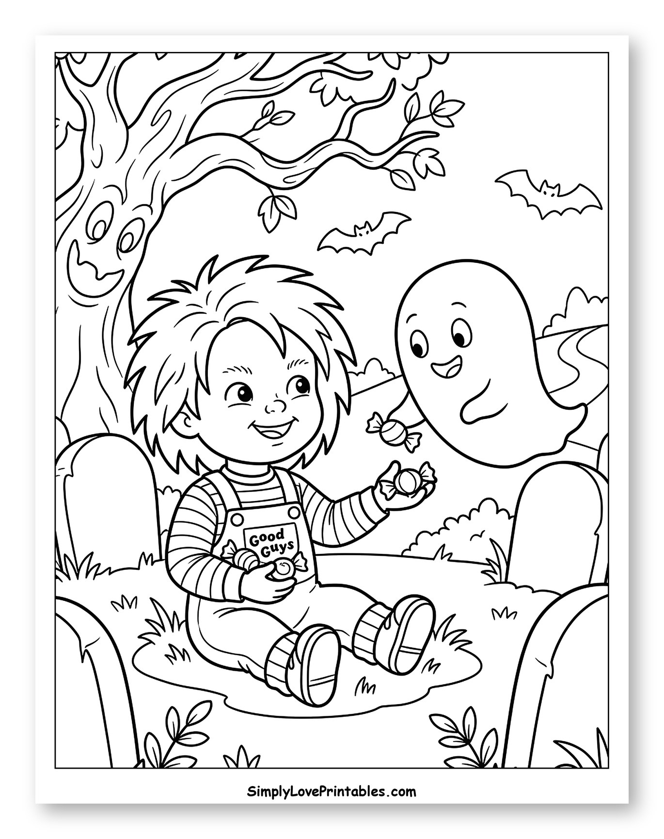 Chucky Giving Candy to a Friendly Ghost