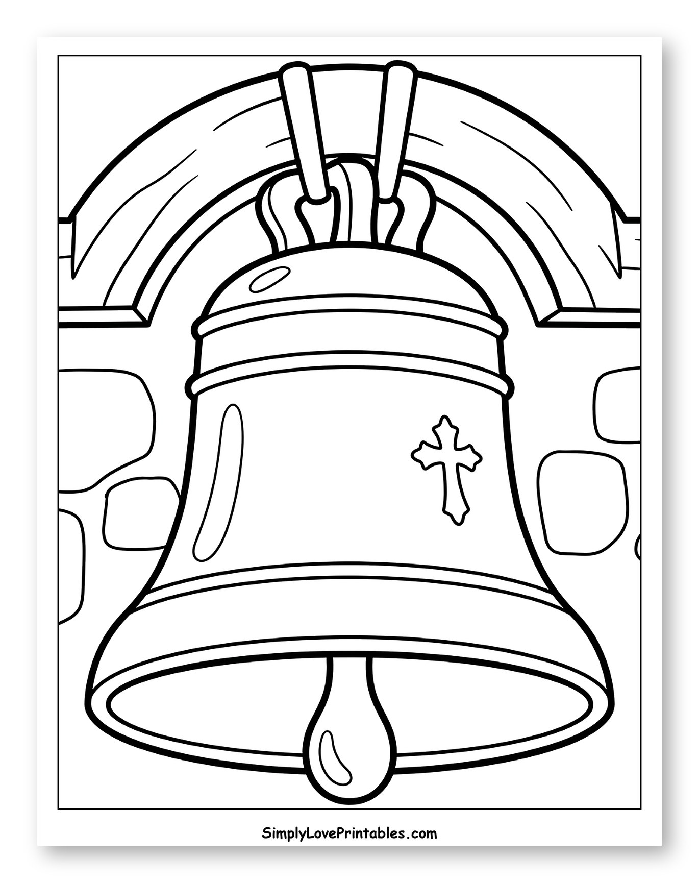 Church Bell in Stone Archway