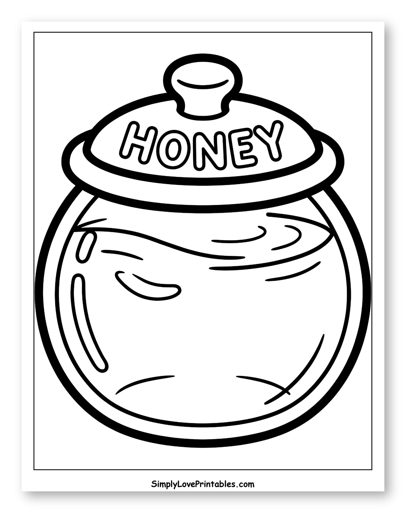 Classic Honey Pot with "Honey" Label