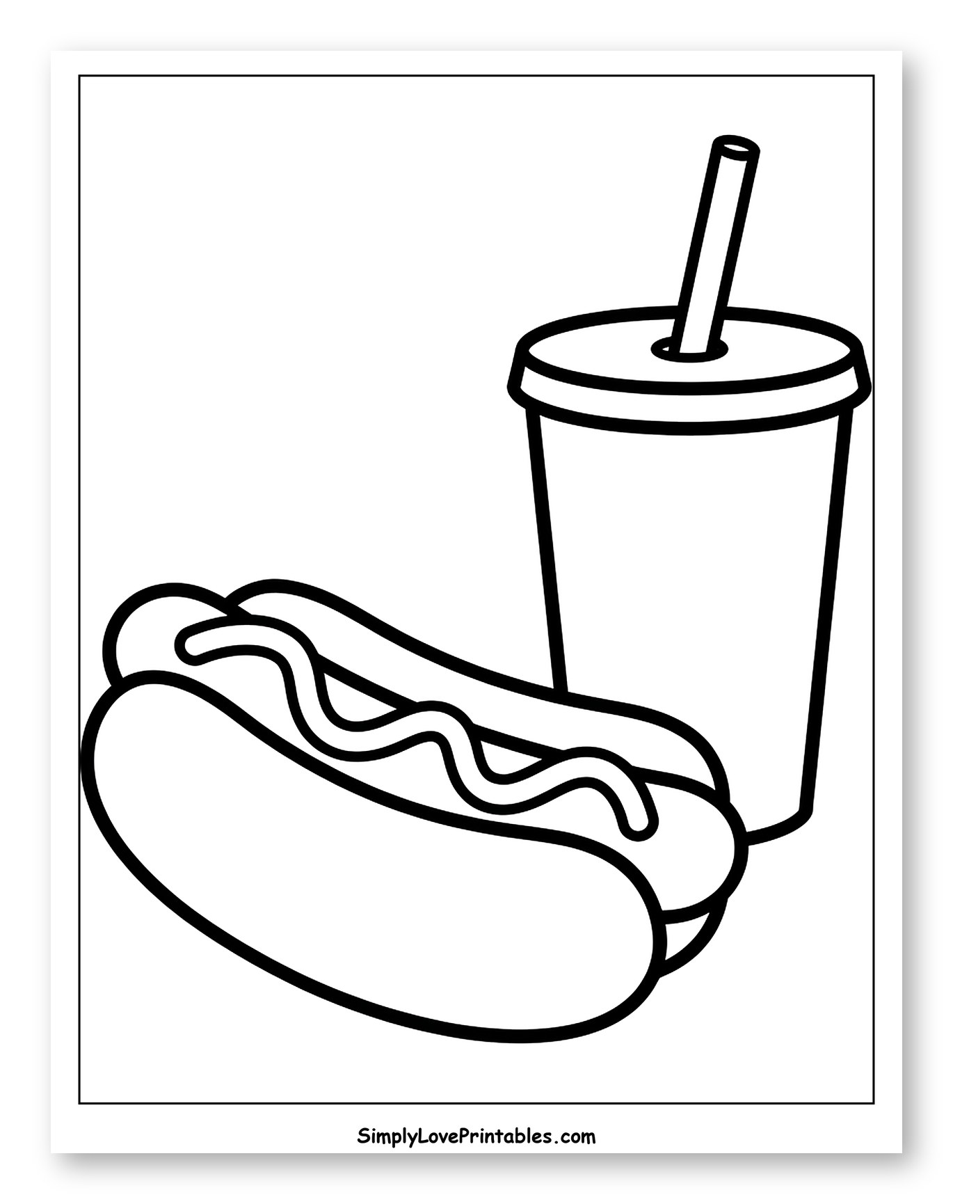 Classic Hot Dog and Soda Drink