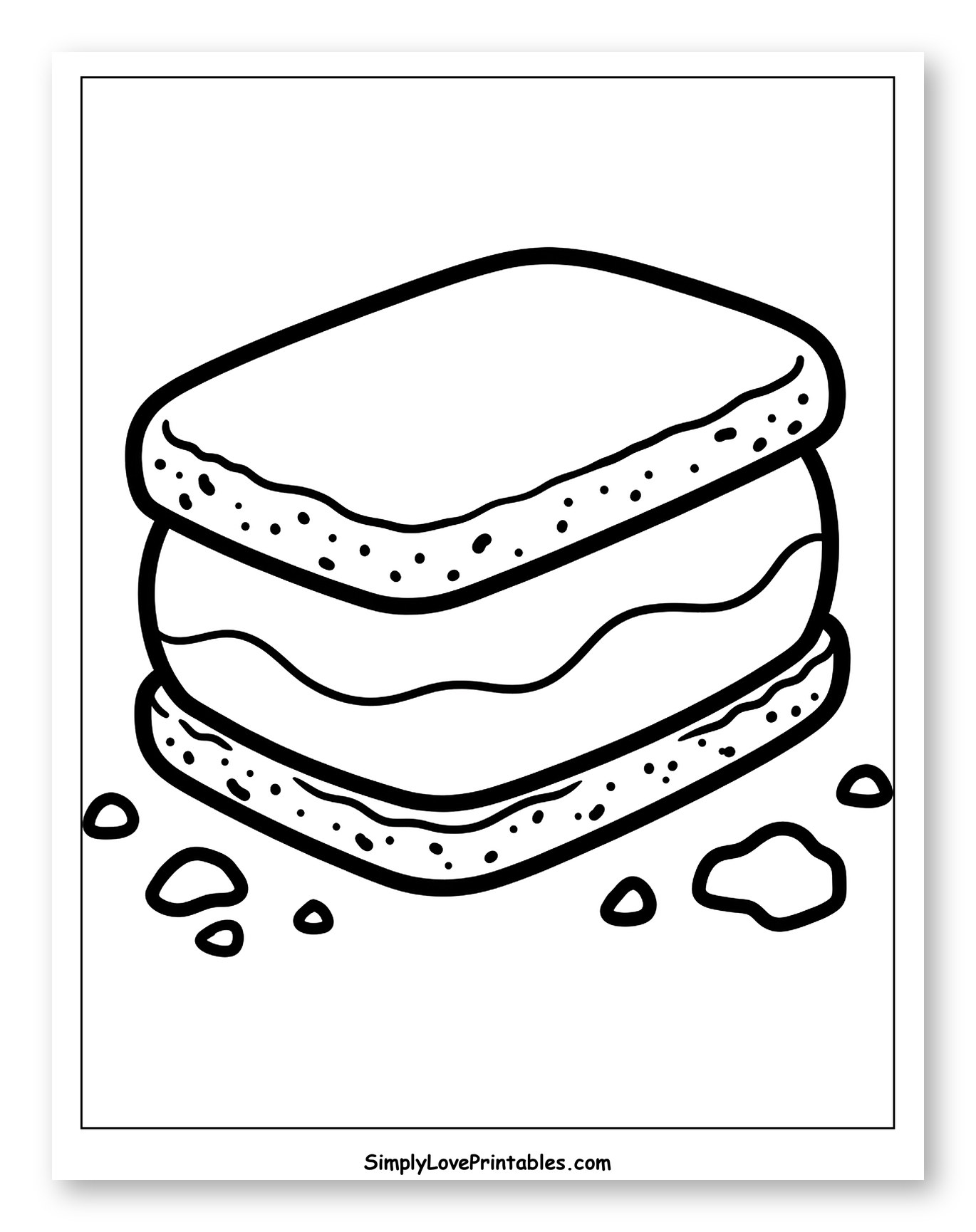 Classic Ice Cream Sandwich with Crumbs