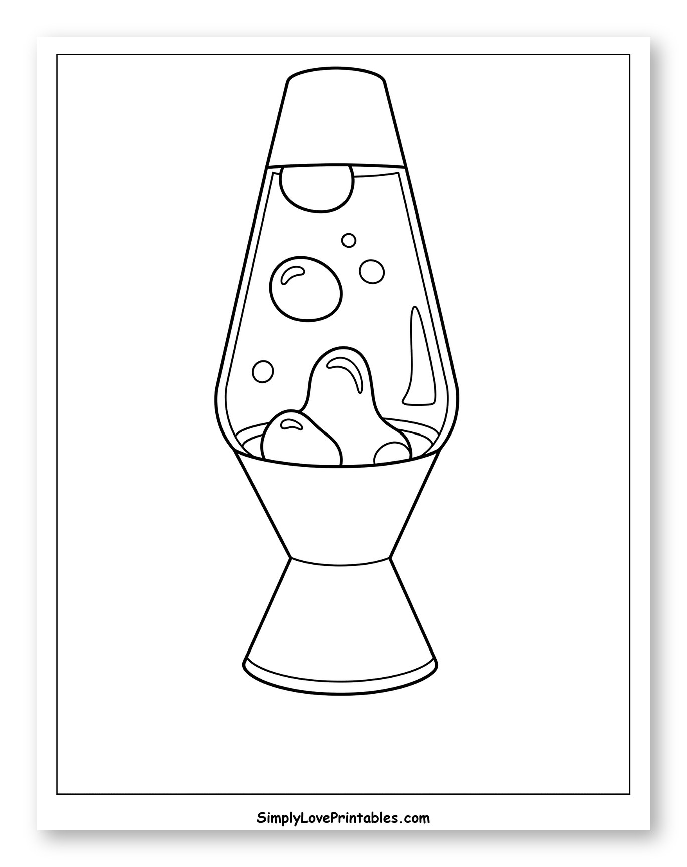 Classic Lava Lamp with Flowing Blobs