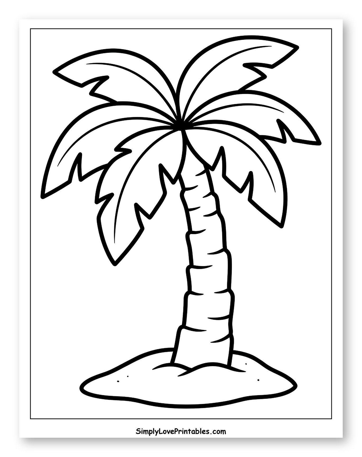 Classic Palm Tree on a Small Island