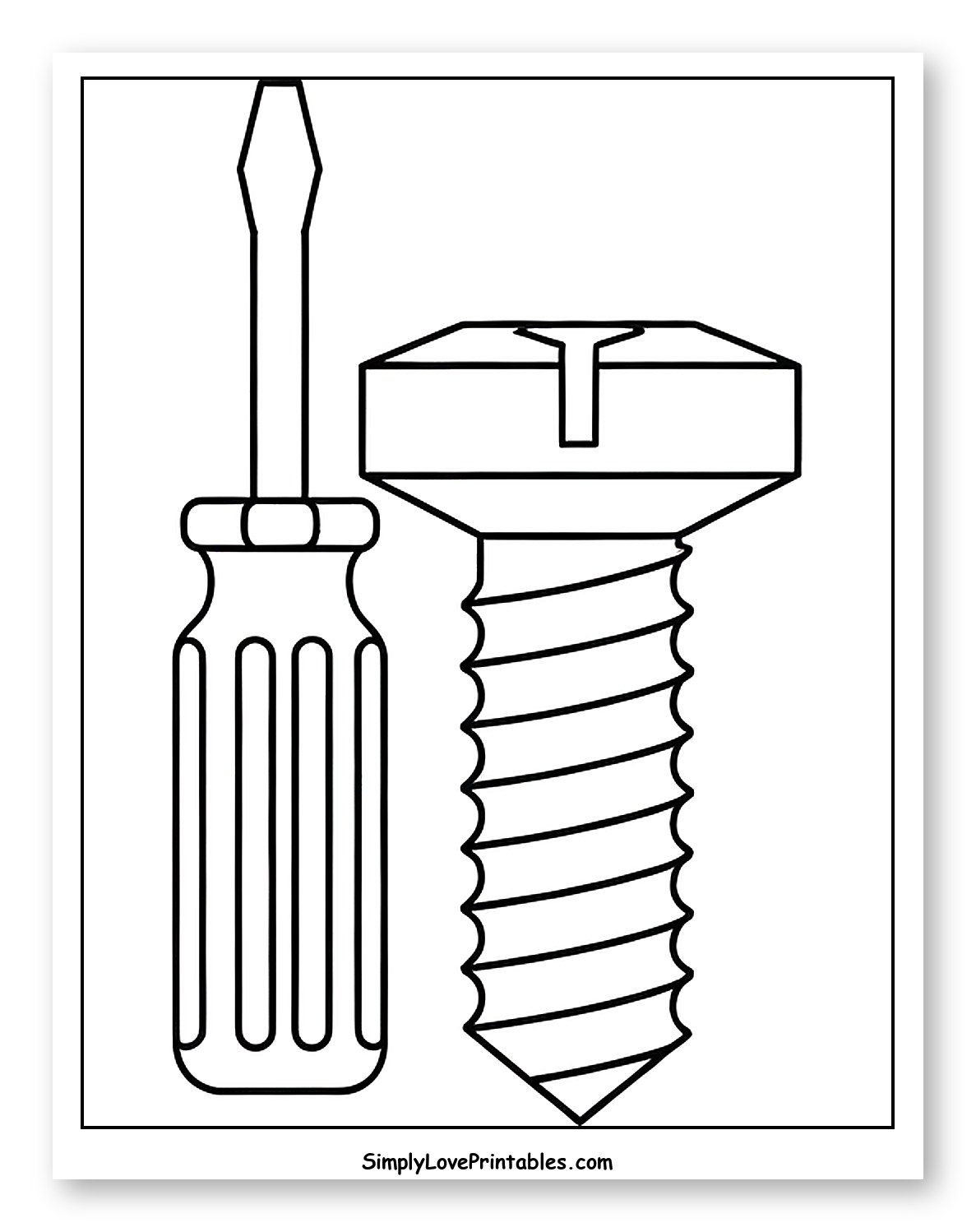 Classic Screwdriver and a Flat Head Screw