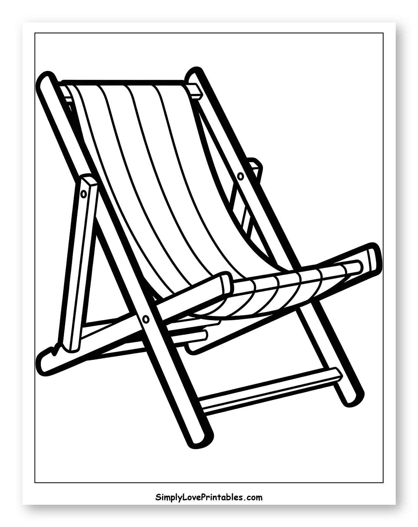 Classic Striped Deck Chair