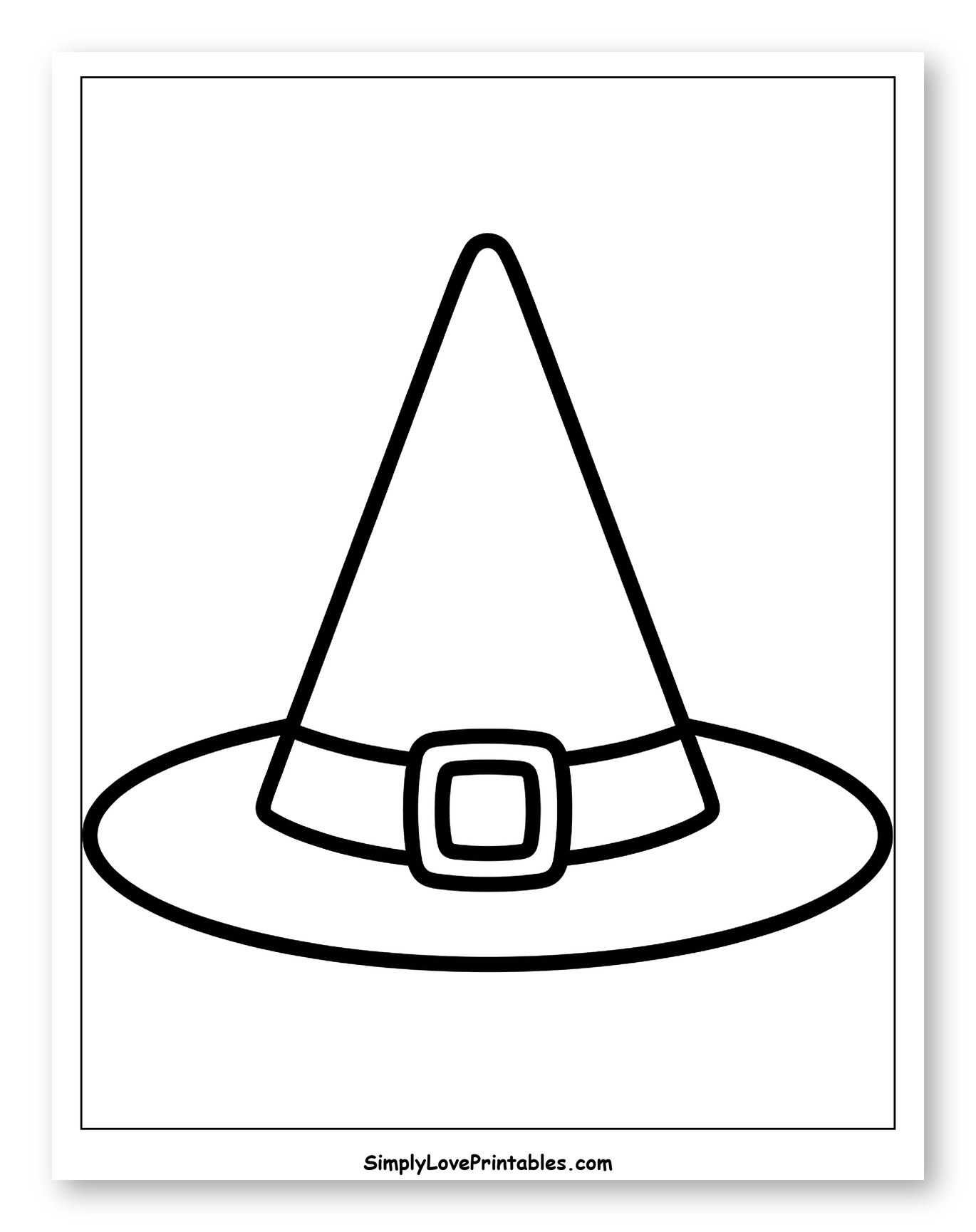 Classic Witch Hat with Buckle