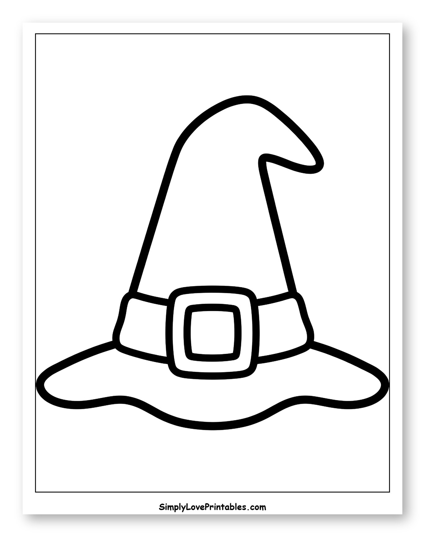 Classic Witch's Hat with Buckle