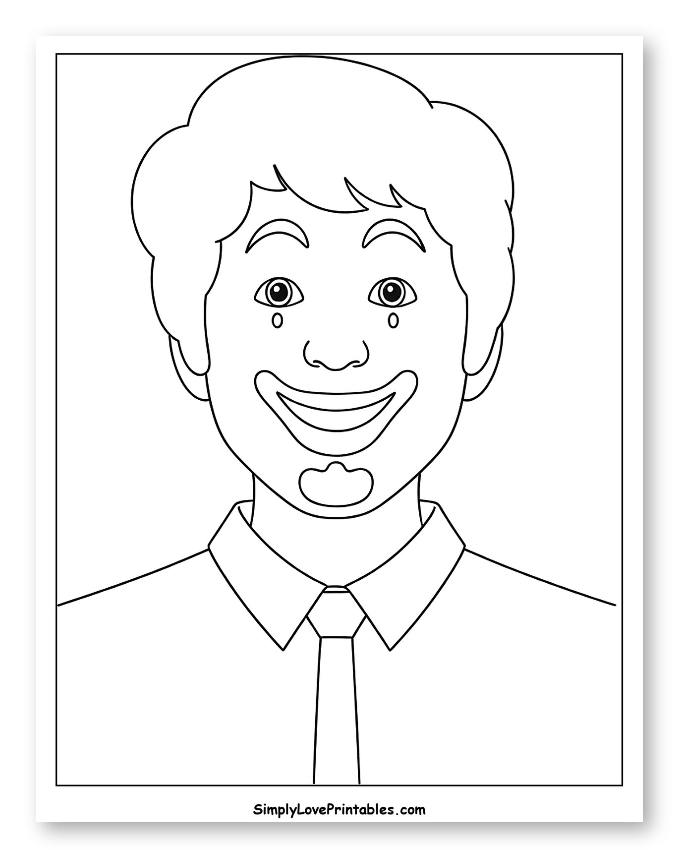 Clown Face Man in Shirt and Tie