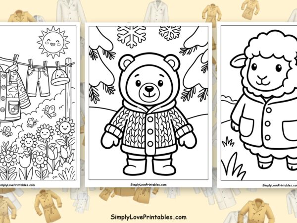 coat coloring pages featured image