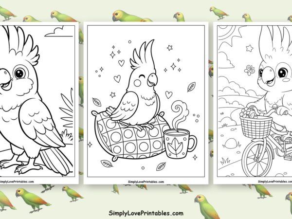 cockatoo coloring pages featured image