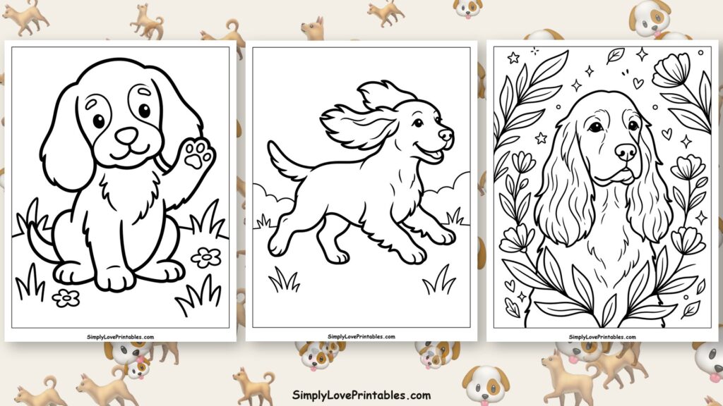 Cocker Spaniel coloring pages featured image