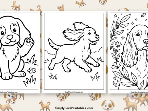 Cocker Spaniel coloring pages featured image