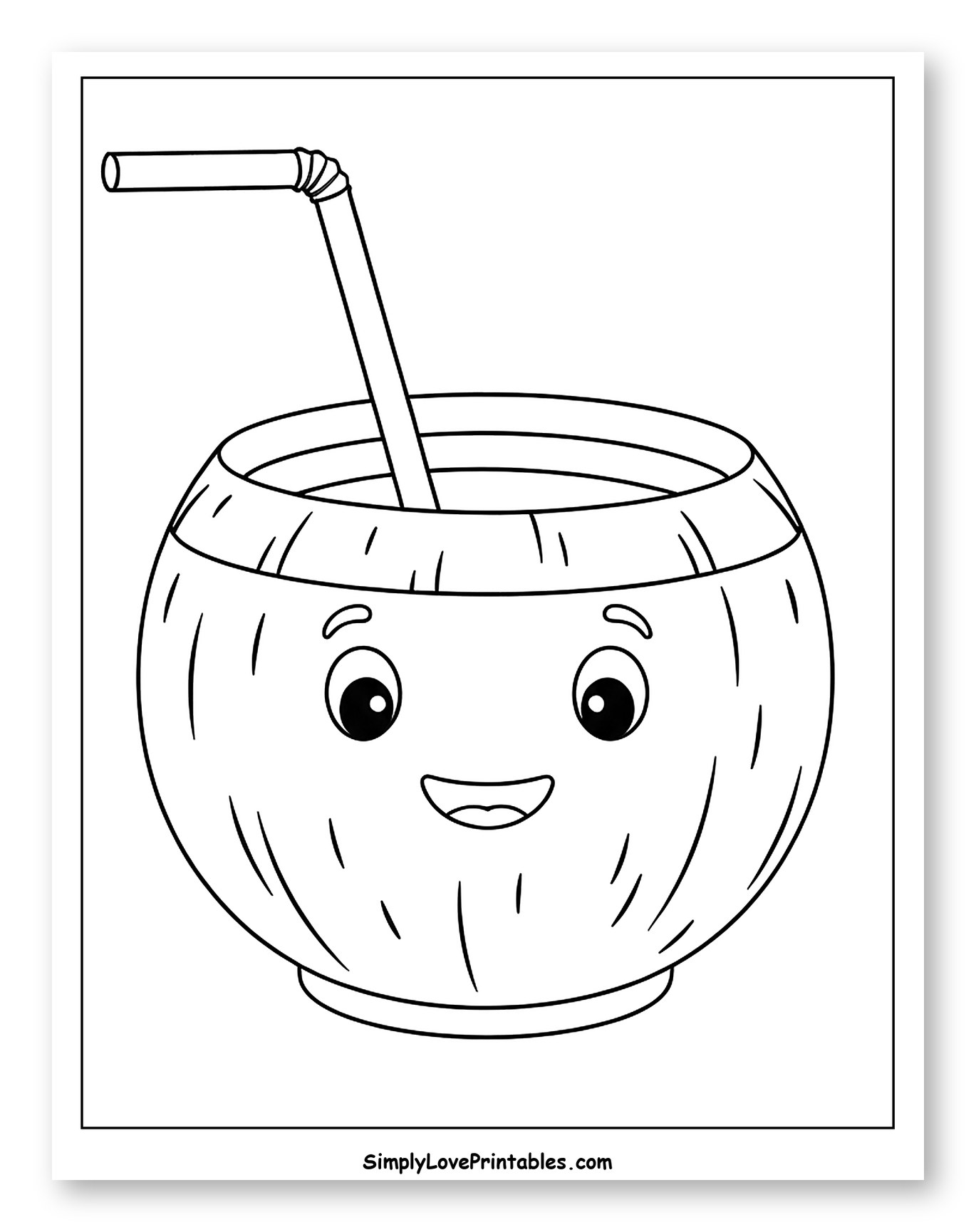 Coconut Drink with Straw