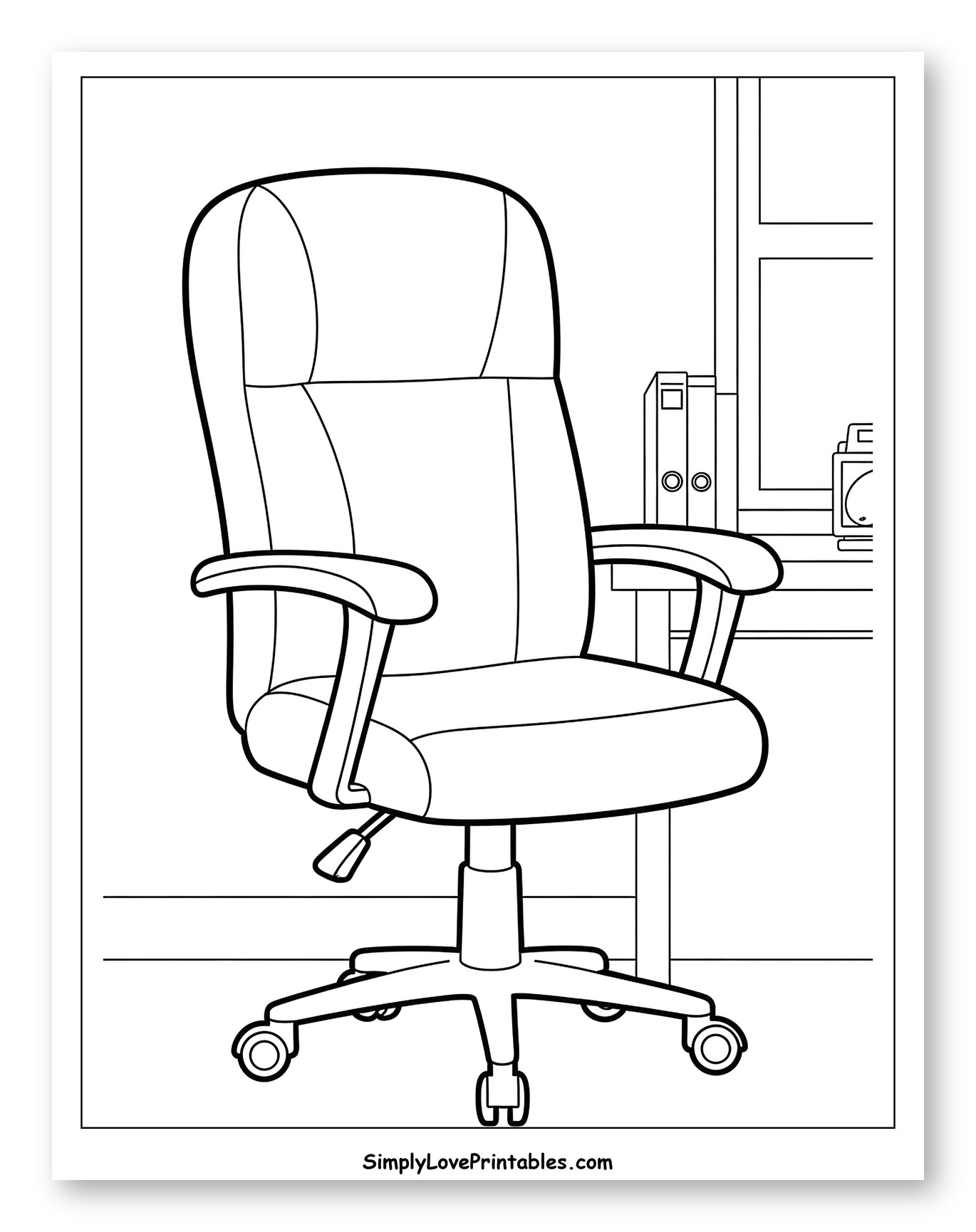 Comfortable Office Chair at a Desk