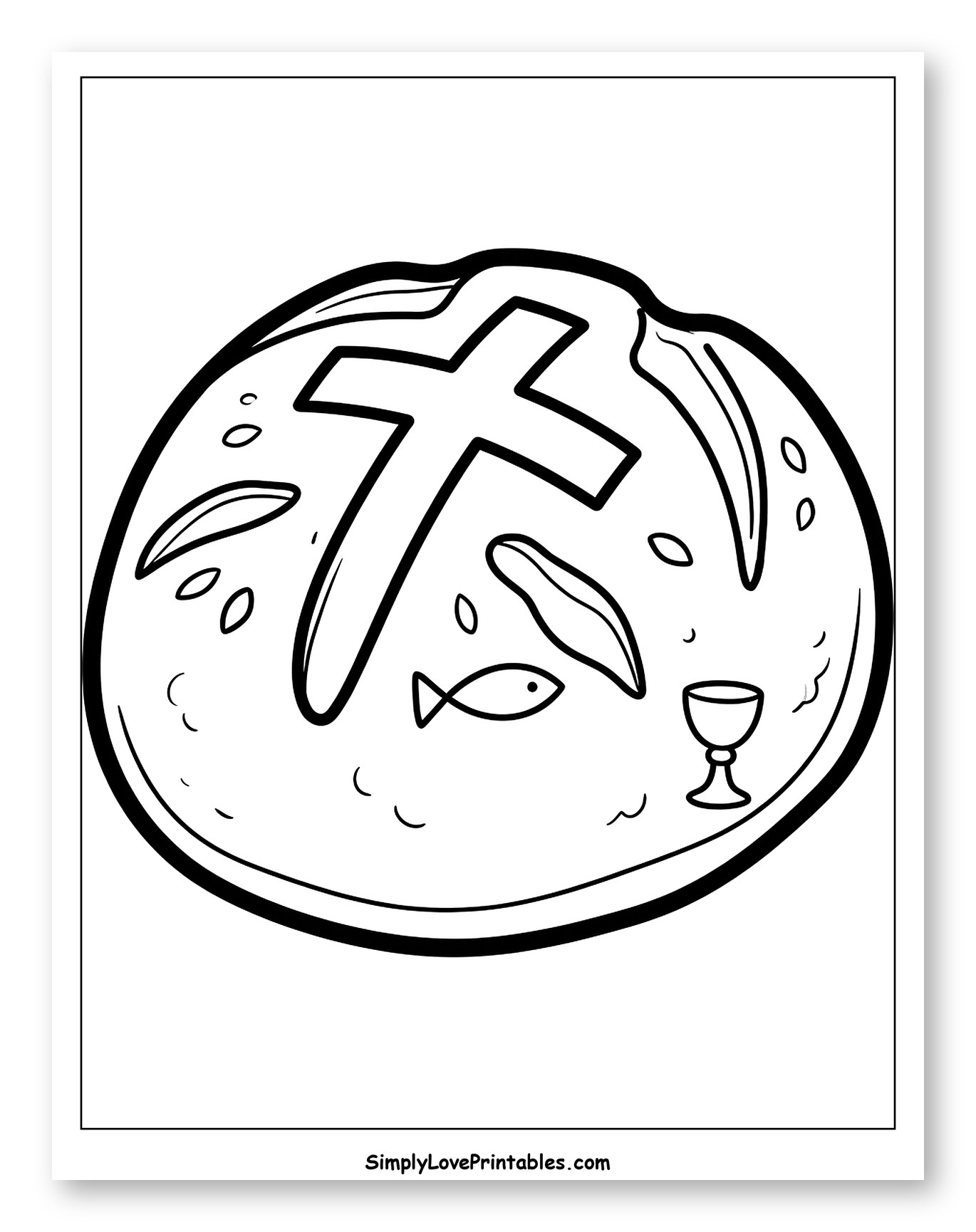 Communion Bread with Christian Symbols