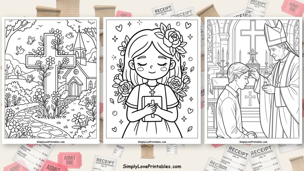 Confirmation coloring pages featured image