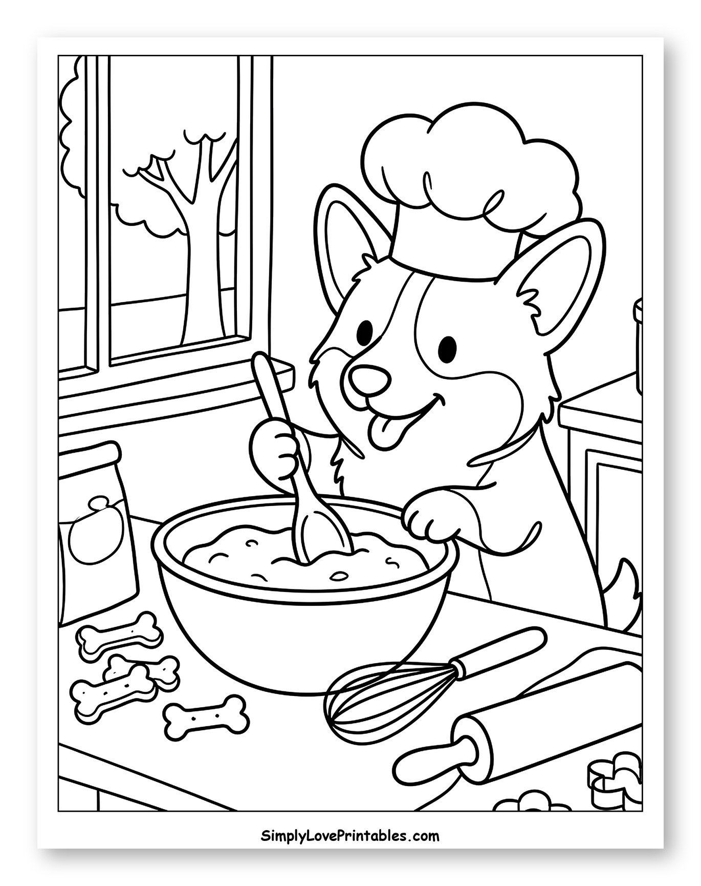 Corgi Chef Baking Dog Treats