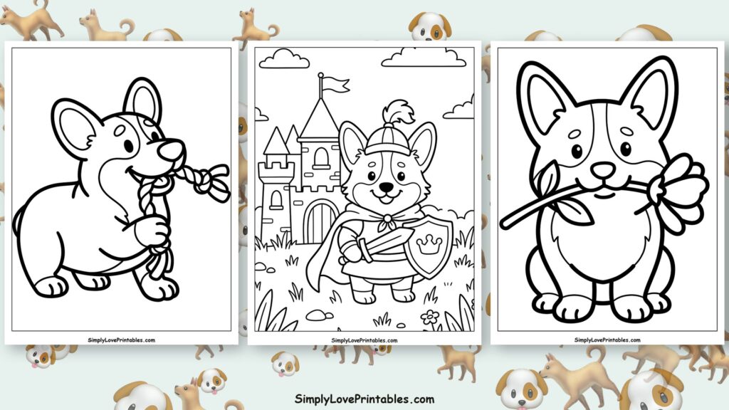 Corgi coloring pages featured image