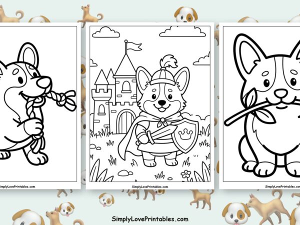 Corgi coloring pages featured image