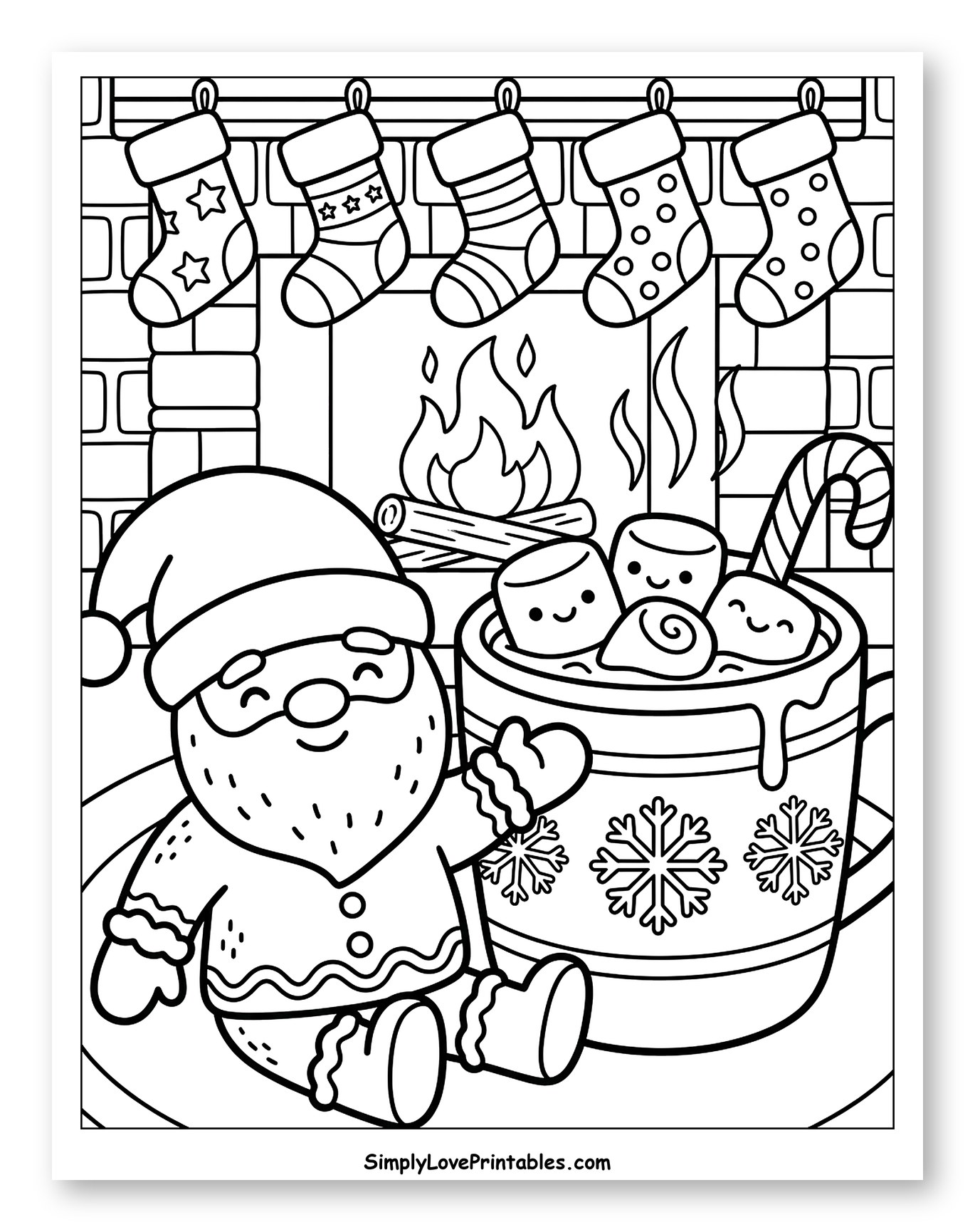Cozy Christmas Gnome with Hot Cocoa Mug