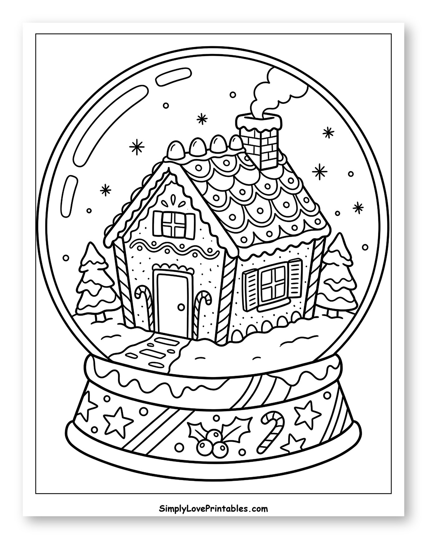 Cozy Gingerbread House in a Snow Globe