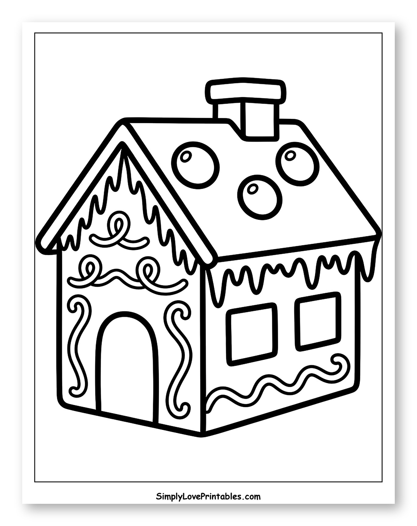 Cozy Gingerbread House with Frosted Roof